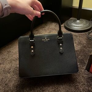 Kate Spade Black Textured Satchel